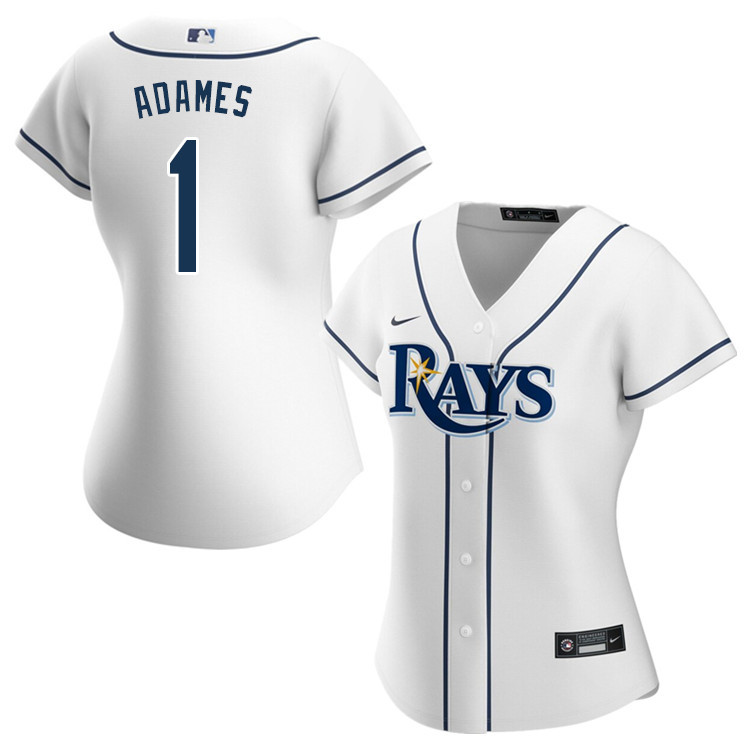 Nike Women #1 Willy Adames Tampa Bay Rays Baseball Jerseys Sale-White